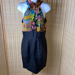 🔶Trina Turk - Multicolor Printed Bodice Sheath Dress Size 6